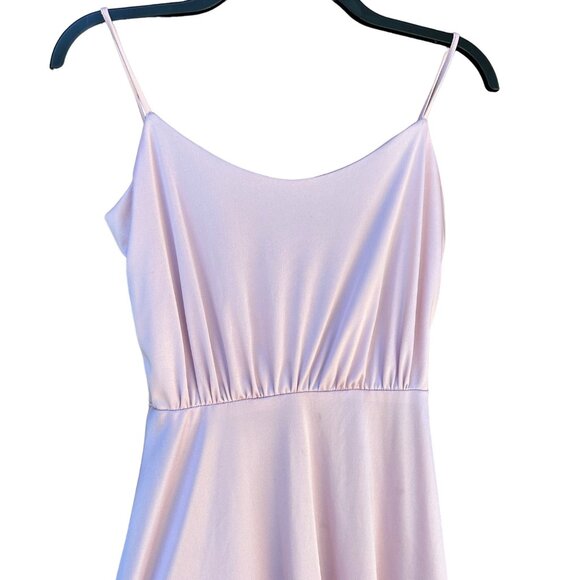 Vintage Eve of MIlady Lavender 70s 80s Satin Lace Cover Prom Bridesmaid Dress Si - Picture 11 of 13